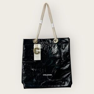 CHILLGASM Shoulder Bag Designer Lined Tote High Fashion Handbag Black Y2K *READ*